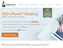 Tablet Screenshot of hobohost.com